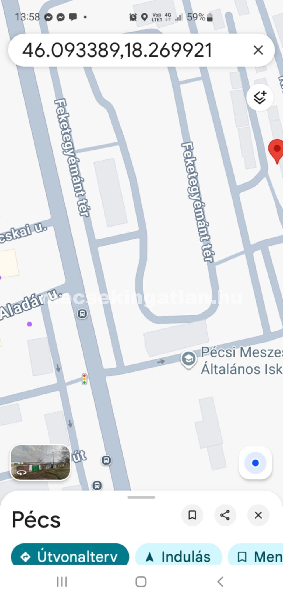 Eladó önálló zárható garázs Pécs – Meszesi Általános Iskola melletti 2. garázssoron
