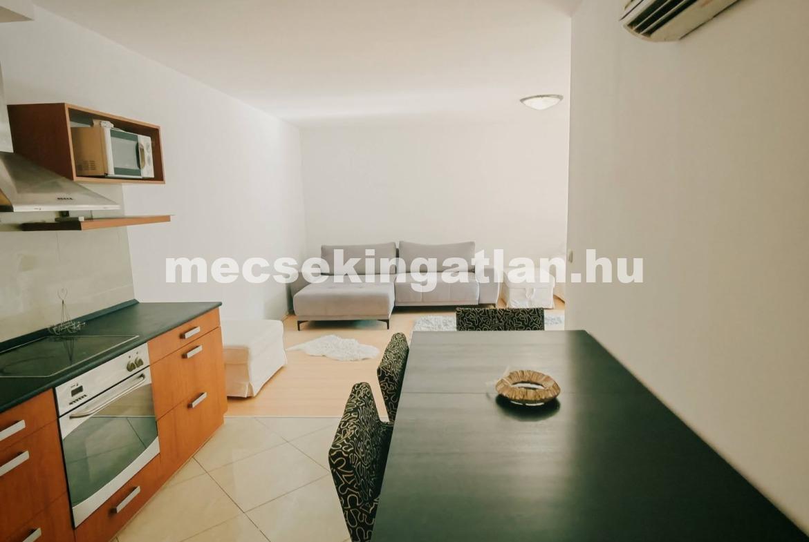 Pécsett kiadó Jókai utcában első emeleti 1 hálószobás exkluzív teraszos téglalakás