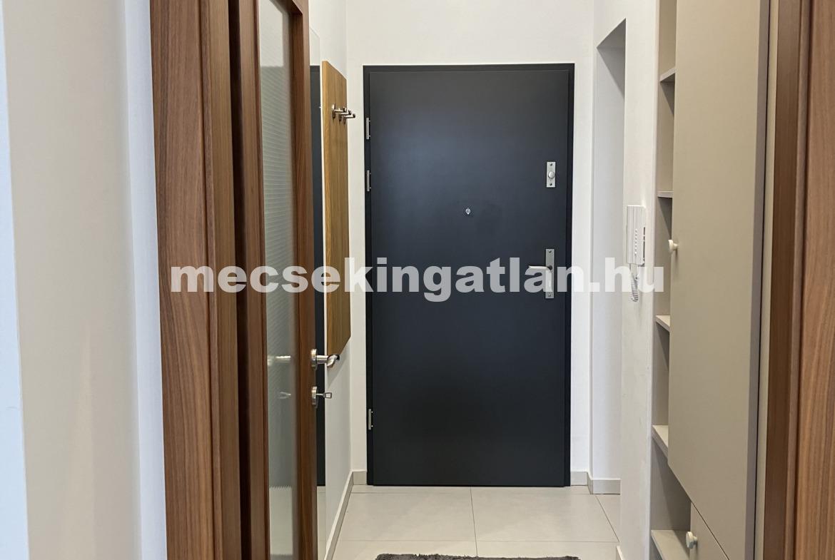 Pécsett a Munkácsy Mihály utcában, új építésű liftes házban egy szobás téglalakás kiadó!