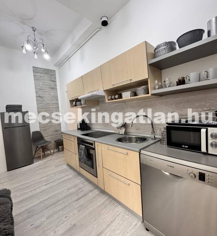 Pécs belvárosában a Lenke utcában földszinti, felújított, belső kertkapcsolatos téglalakás kiadó!