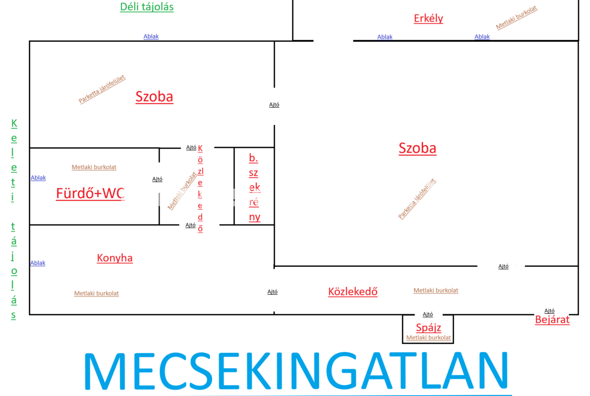 Pécs, Bornemissza Gergely utcában eladó téglalakás a második emeleten-44,9 MFt-i.á.